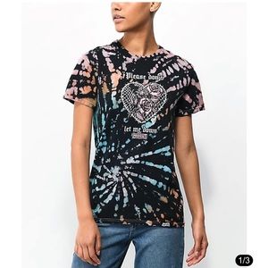 Broken Promises Let Me Down Rainbow Bleach Dye T-Shirt Size Small